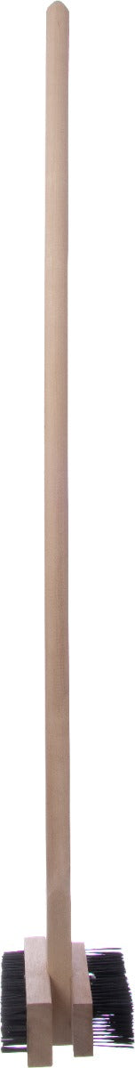 Carlisle 4029400 Double Head Broiler King Grill Brush with Carbon Steel Bristles and Wood Handle 48" OAL