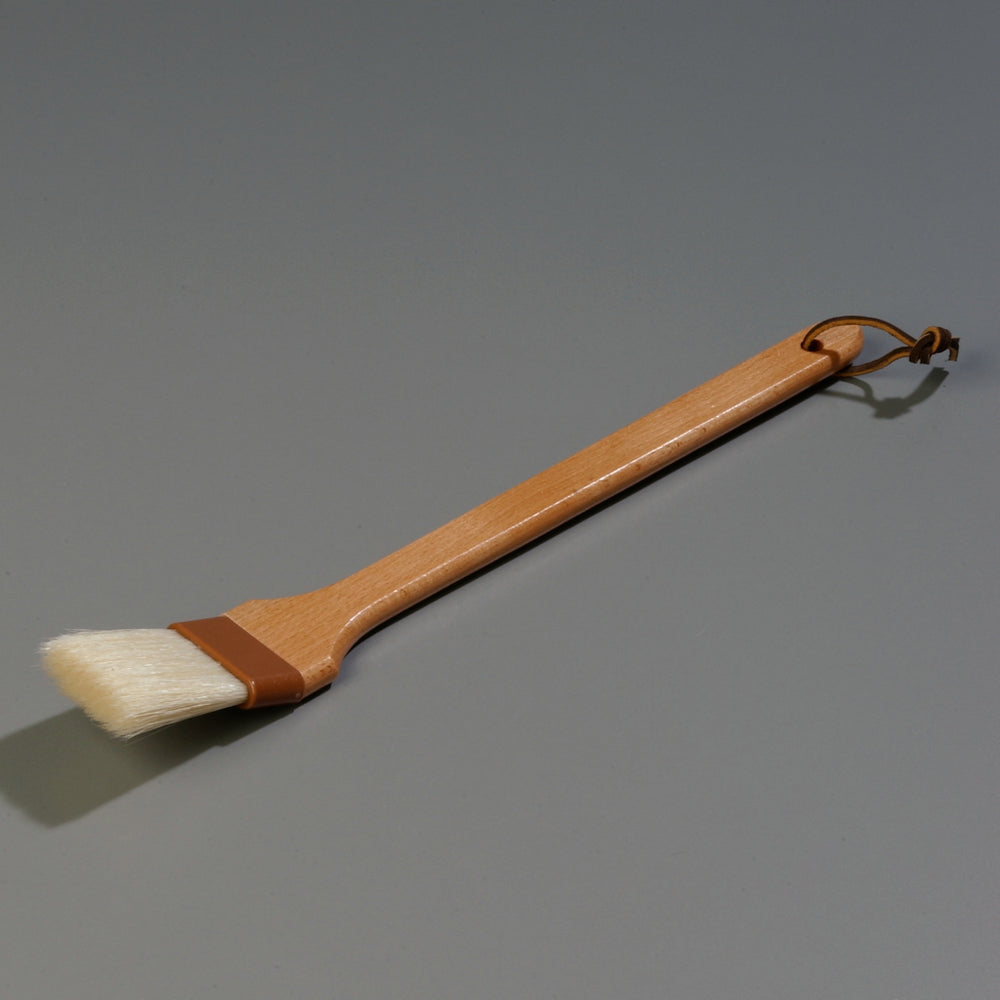 Carlisle 4037000 Sparta Chef Series 45° Angled Pastry / Basting Brush with 2"W Boar Bristles & 12" Wood Handle