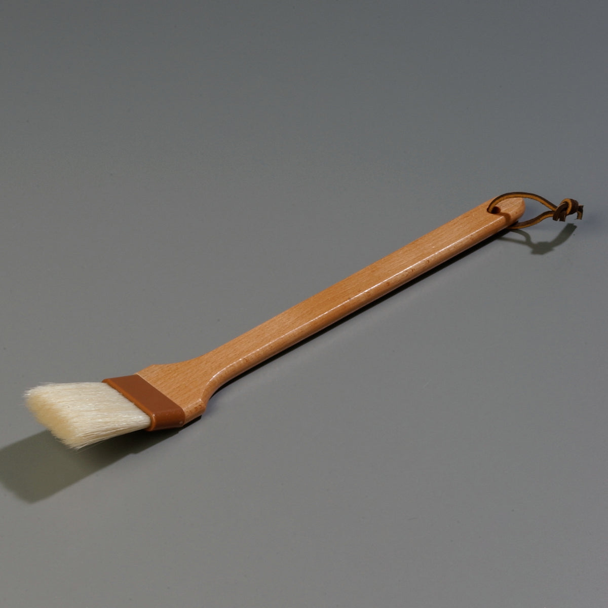 Carlisle 4037000 Sparta Chef Series 45° Angled Pastry / Basting Brush with 2"W Boar Bristles & 12" Wood Handle