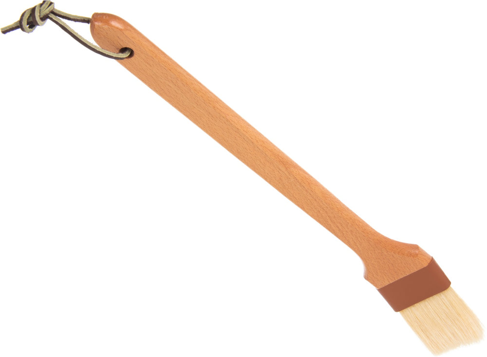 Carlisle 4037000 Sparta Chef Series 45° Angled Pastry / Basting Brush with 2"W Boar Bristles & 12" Wood Handle