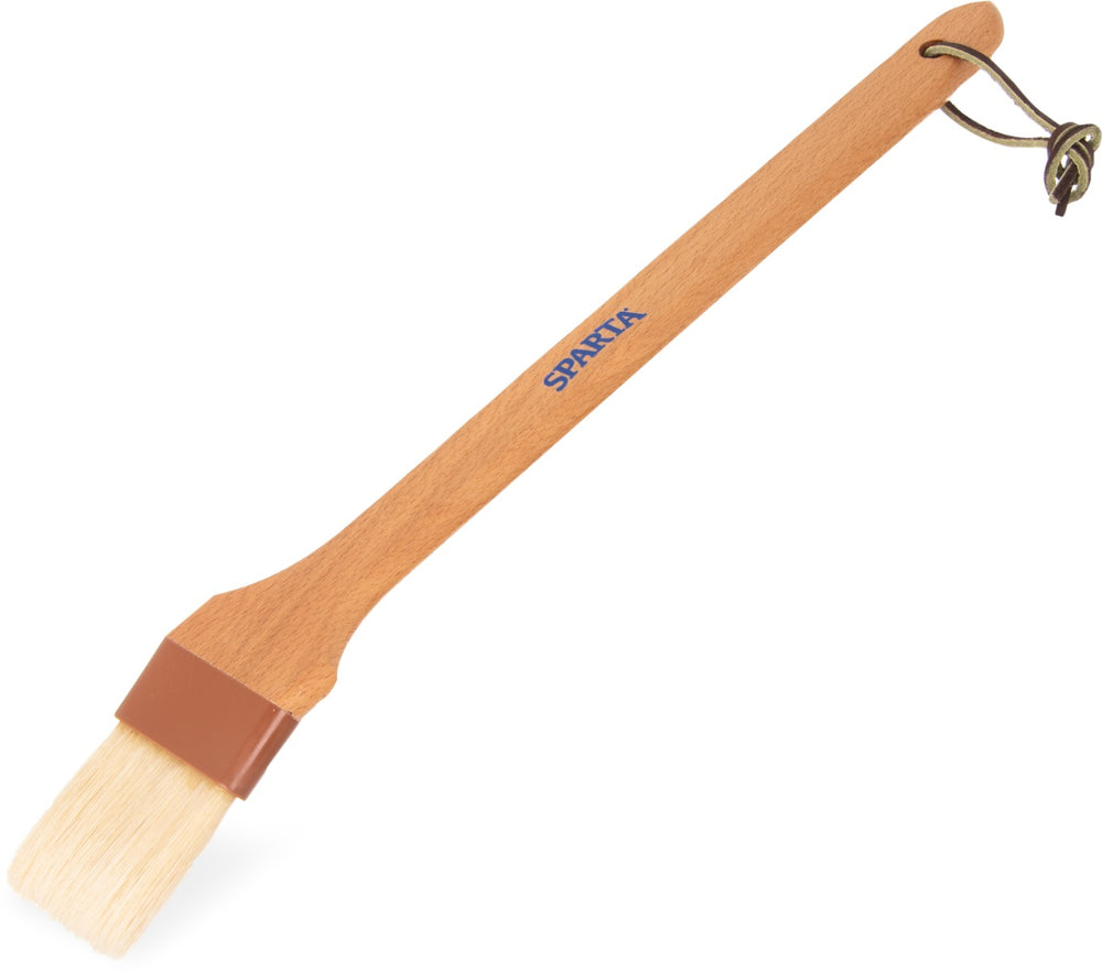 Carlisle 4037000 Sparta Chef Series 45° Angled Pastry / Basting Brush with 2"W Boar Bristles & 12" Wood Handle