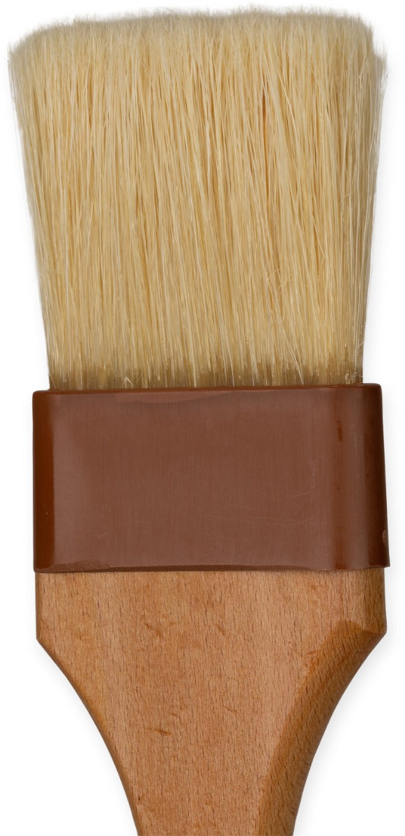 Carlisle 4037400 Sparta Chef Series Flat Pastry / Basting Brush with 2"W Boar Bristles & 5-1/4" Wood Handle
