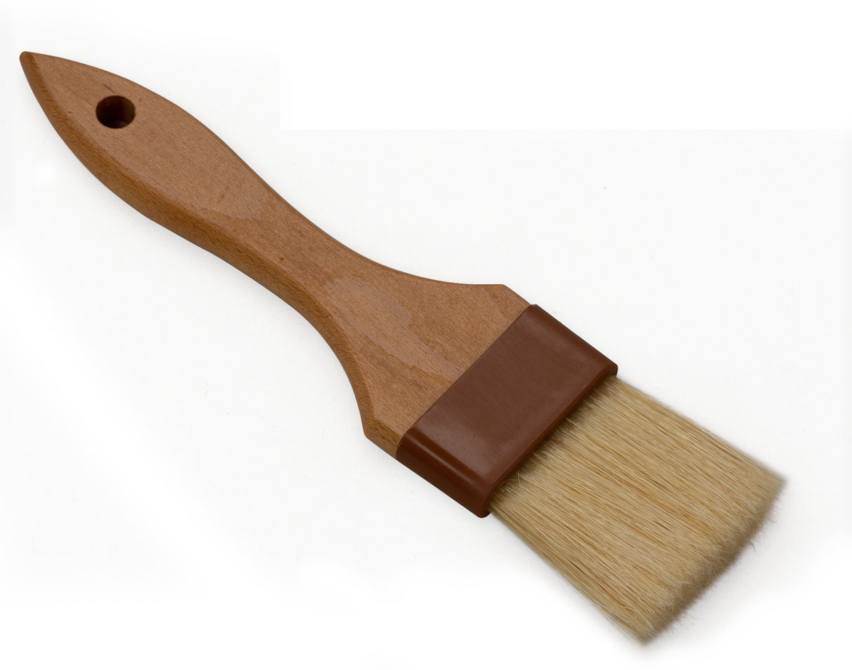 Carlisle 4037400 Sparta Chef Series Flat Pastry / Basting Brush with 2"W Boar Bristles & 5-1/4" Wood Handle