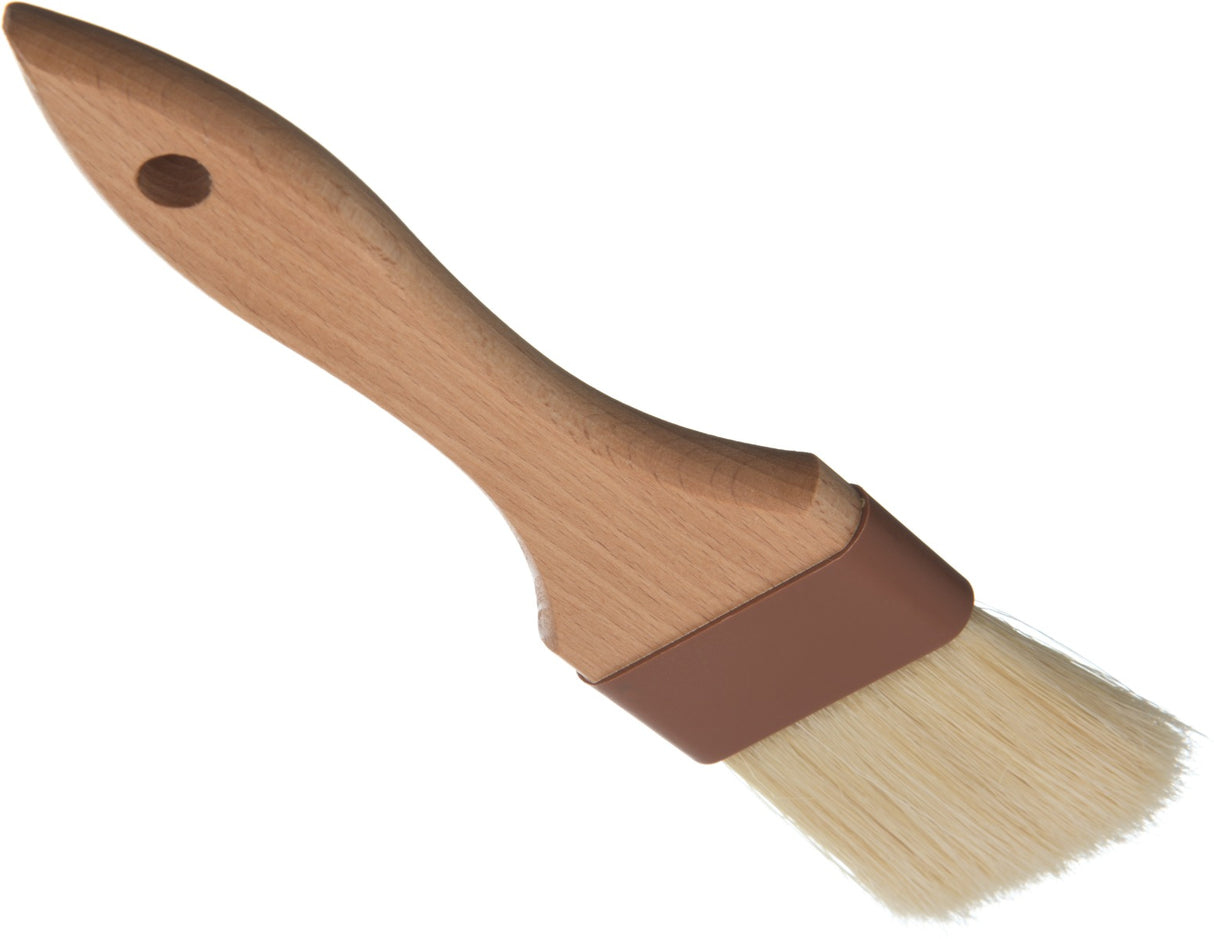 Carlisle 4037400 Sparta Chef Series Flat Pastry / Basting Brush with 2"W Boar Bristles & 5-1/4" Wood Handle