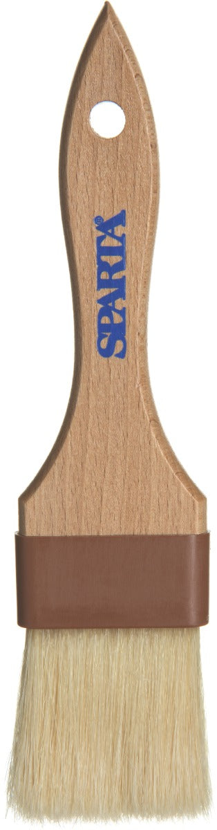 Carlisle 4037400 Sparta Chef Series Flat Pastry / Basting Brush with 2"W Boar Bristles & 5-1/4" Wood Handle