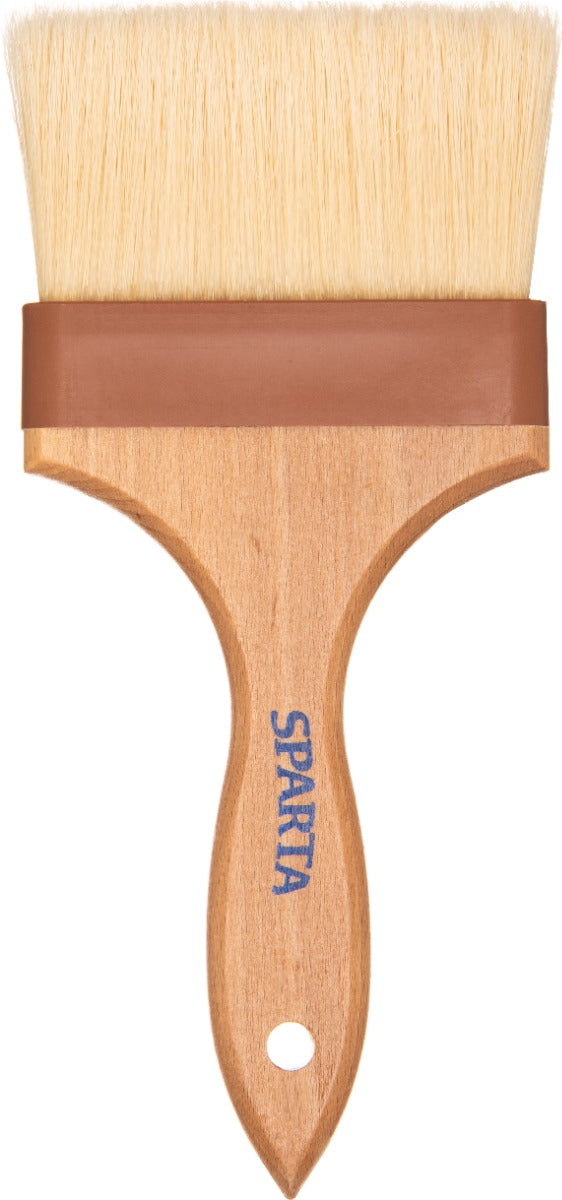Carlisle 4037600 Sparta Chef Series Flat Pastry / Basting Brush with 4"W Boar Bristles & 6-1/4" Wood Handle
