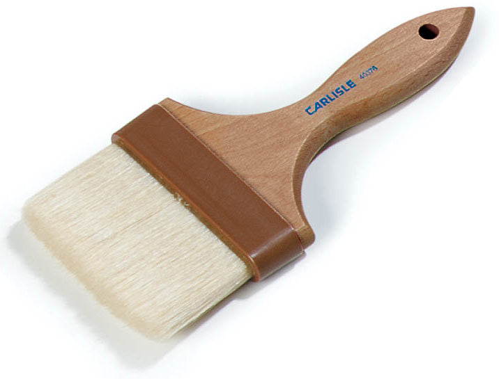 Carlisle 4037600 Sparta Chef Series Flat Pastry / Basting Brush with 4"W Boar Bristles & 6-1/4" Wood Handle