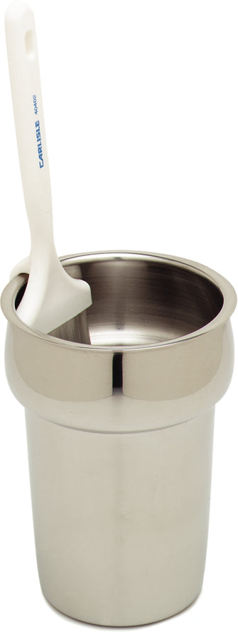 Carlisle 4037900 Sparta Meteor Flat Pastry / Basting Brush with 3"W Boar Bristles & Plastic Handle with Hook - White