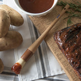 Carlisle 4038000 Sparta Chef Series Round Pastry / Basting Brush with 1"Dia. Boar Bristles & 8-1/4" Wood Handle