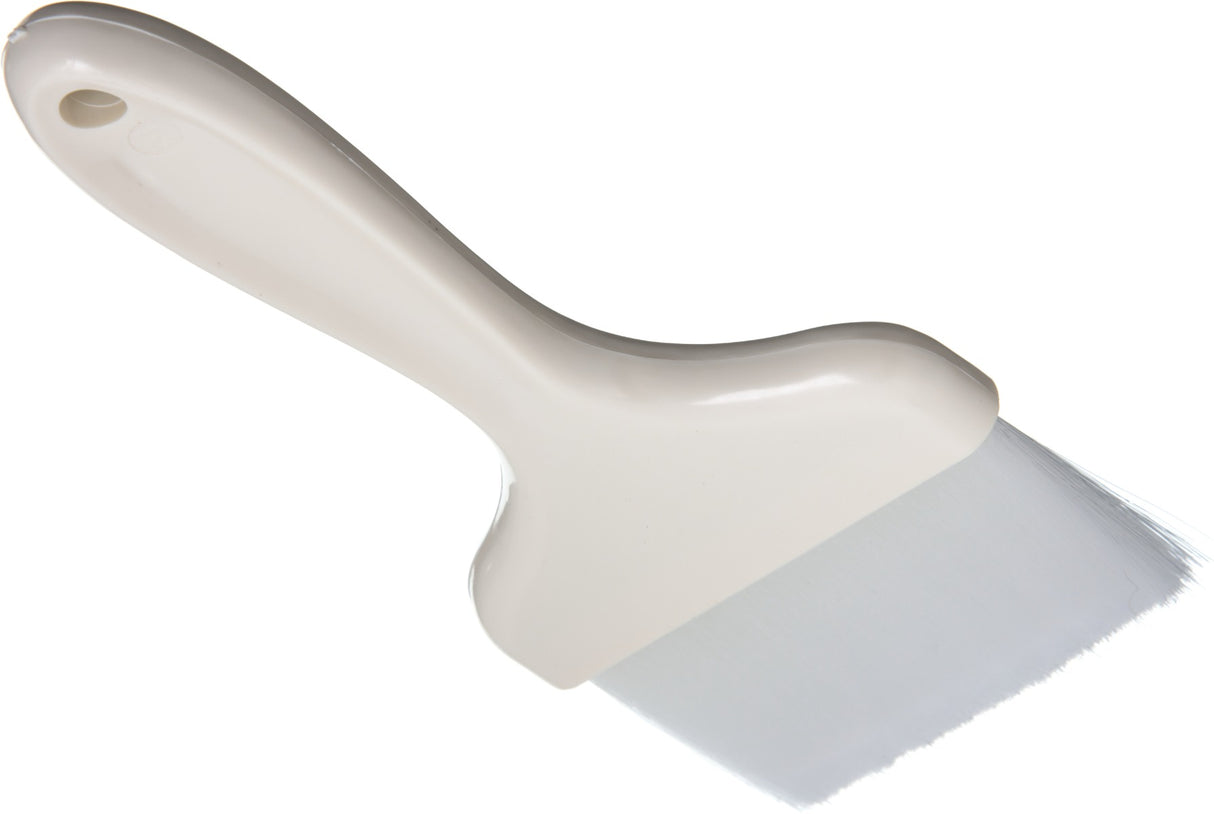 Carlisle 4039302 Sparta Galaxy Flat Pastry Brush with 4"W Nylon Bristles & Plastic Handle - White