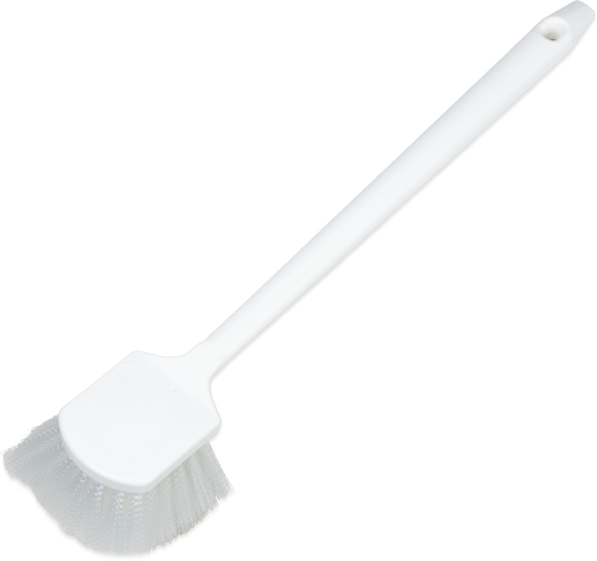 Carlisle 4050000 Sparta All Purpose Kitchen / Utility Scrub Brush with Medium Stiff Nylon Bristles & Pistol Grip Poly Handle 20" - White