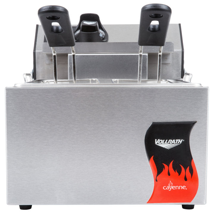 Vollrath 40705 Cayenne Standard-Duty Countertop Deep Electric Fryer 10 lb.  - 120v