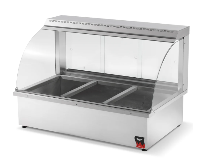 Vollrath 40732 43" Full Service Countertop Heated Display Case - (3) Pan Capacity, 110v