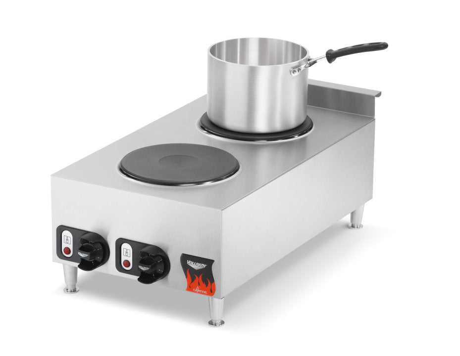 Vollrath 40739 - Electric Hot Plate w/ 2 Plate Burners 15"  - 208-240v