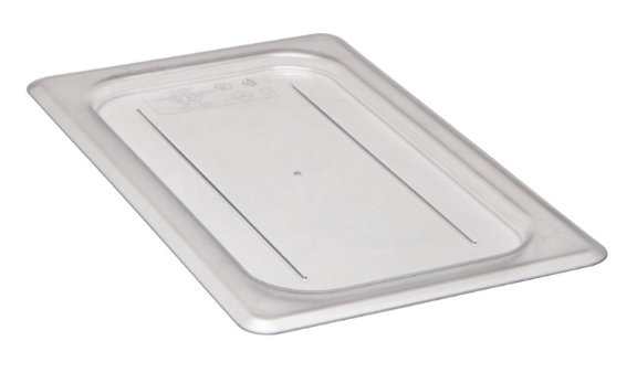 Cambro 40CWC135 Camwear Food Pan Cover - 1/4 Size, Flat, Clear - 6/Case