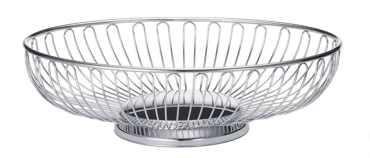 TableCraft 4176 Chalet Chrome Plated Steel Oval Wire Serving Basket 11-3/8" x 8" x 3-1/4"