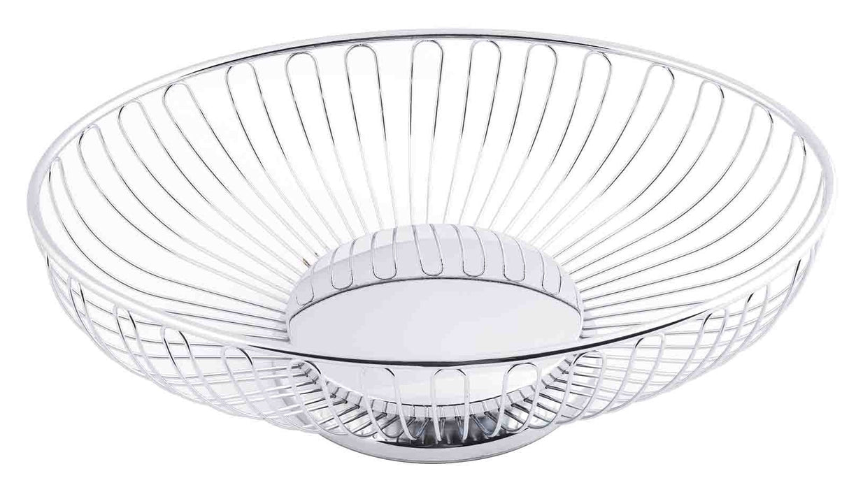 TableCraft 4176 Chalet Chrome Plated Steel Oval Wire Serving Basket 11-3/8" x 8" x 3-1/4"