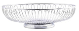 TableCraft 4176 Chalet Chrome Plated Steel Oval Wire Serving Basket 11-3/8" x 8" x 3-1/4"