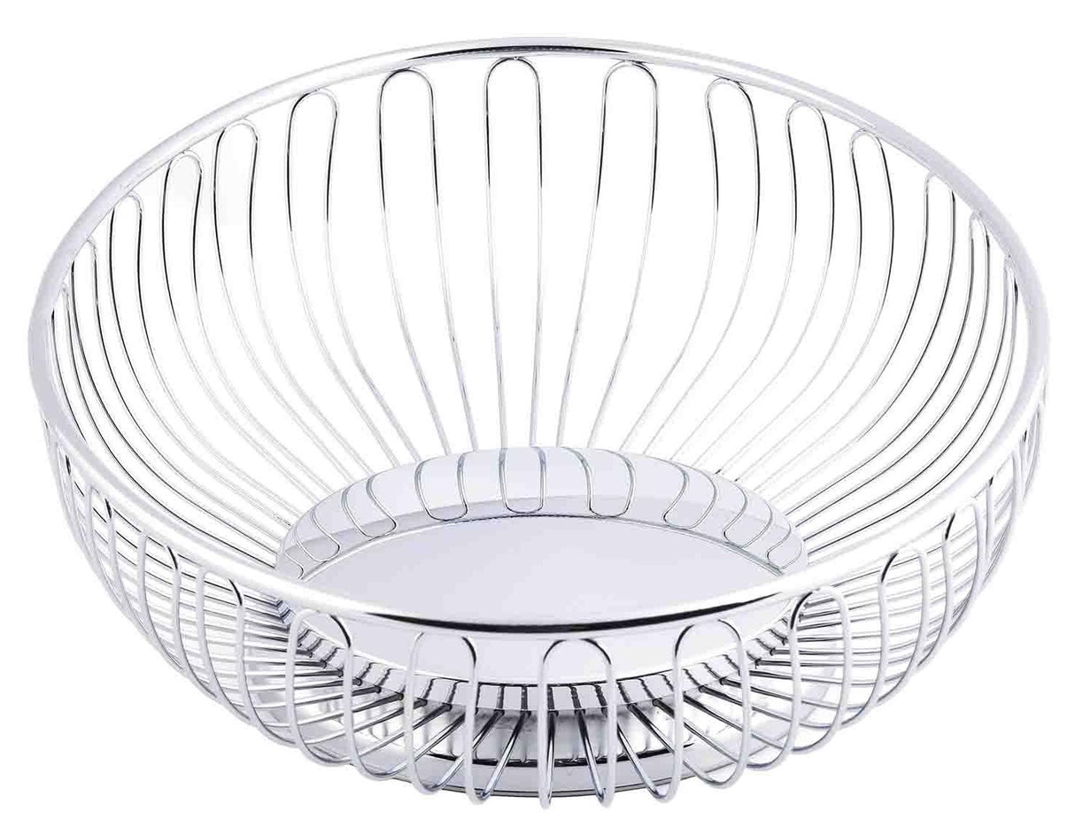 TableCraft 4176 Chalet Chrome Plated Steel Oval Wire Serving Basket 11-3/8" x 8" x 3-1/4"