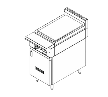 Vulcan V1P18 V Series Heavy Duty Natural Gas Modular Plancha Range 18" - 17,500 BTU