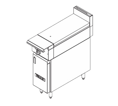 Vulcan V112HB V Series Heavy Duty Gas Modular Hot Top Range & Cabinet 12" - 30,000 BTU