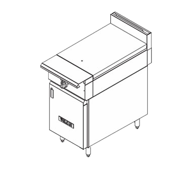 Vulcan V118H V Series Heavy Duty Natural Gas Range Modular Hot Top Burner 18" - 30,000 BTU