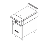 Vulcan V118HB V Series Heavy Duty Natural Gas Modular Range w/ Hot Top & Cabinet Base 18" - 30,000 BTU