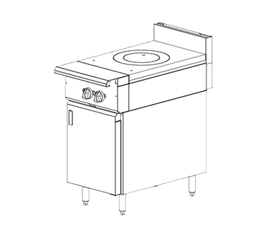 Vulcan V1FT18 V Series Heavy Duty Gas Modular Range French Top Burner 18" - 25,000 BTU