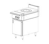 Vulcan V1FT18 V Series Heavy Duty Gas Modular Range French Top Burner 18" - 25,000 BTU
