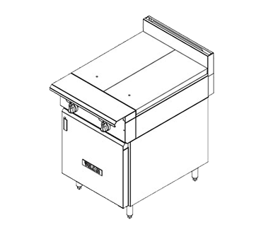 Vulcan V224H V Series Heavy Duty Modular Natural Range w/ 2 Hot Tops 24" - 60,000 BTU