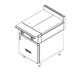 Vulcan V224H V Series Heavy Duty Modular Natural Range w/ 2 Hot Tops 24" - 60,000 BTU