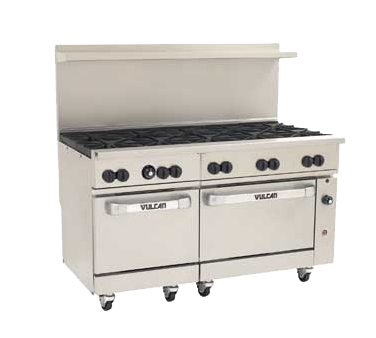 Vulcan 60SC-10B Endurance Natural Gas Range 10 Burners w/ Standard & Convection Oven 60" - 358,000 BTU