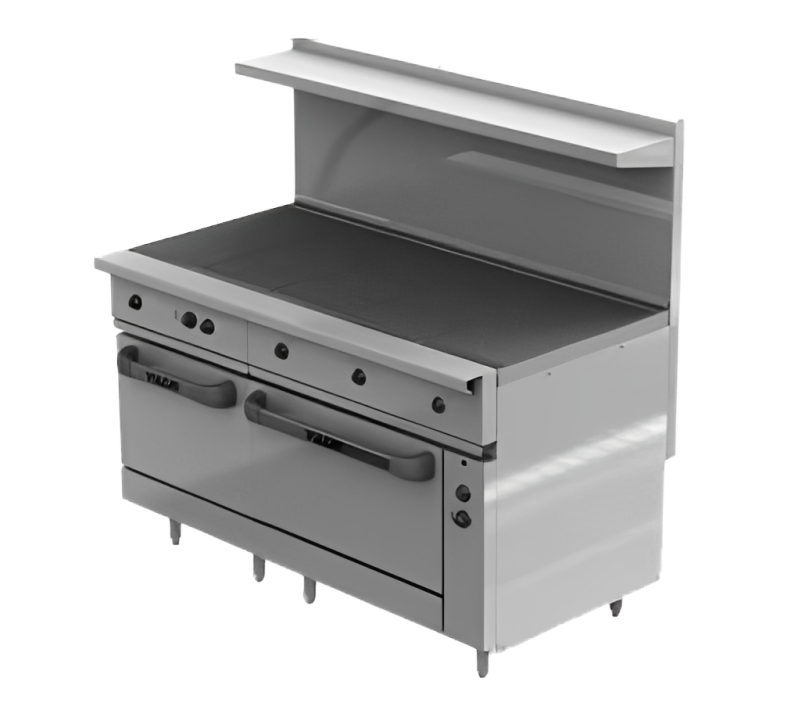 Vulcan EV60-SS-5HT-240 Endurance Electric Range Five Hot Tops w/ One Oversized Oven & One Standard Oven 60" - 240V