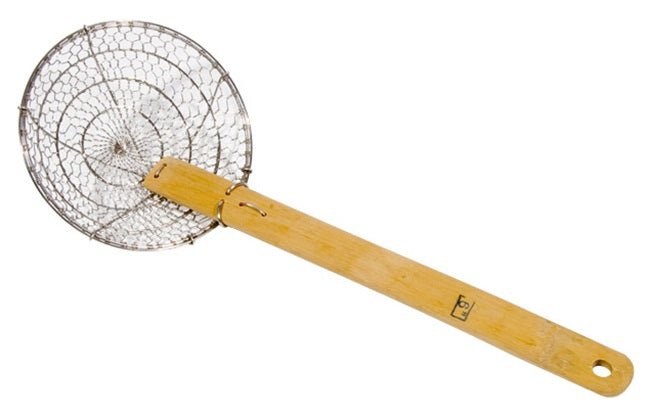 Town 42620 Galvanized Steel Coarse Mesh Round Skimmer with 10" dia. Blade and 13-1/2" Bamboo Handle