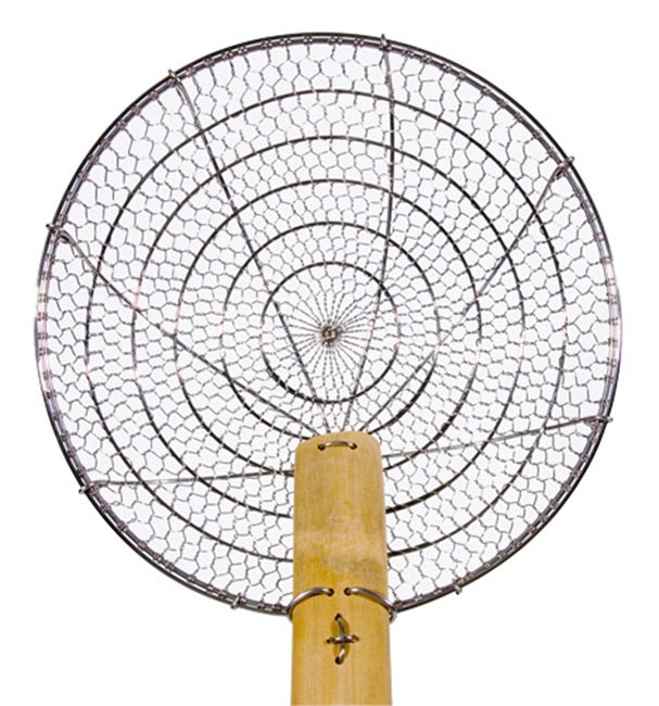 Town 42620 Galvanized Steel Coarse Mesh Round Skimmer with 10" dia. Blade and 13-1/2" Bamboo Handle
