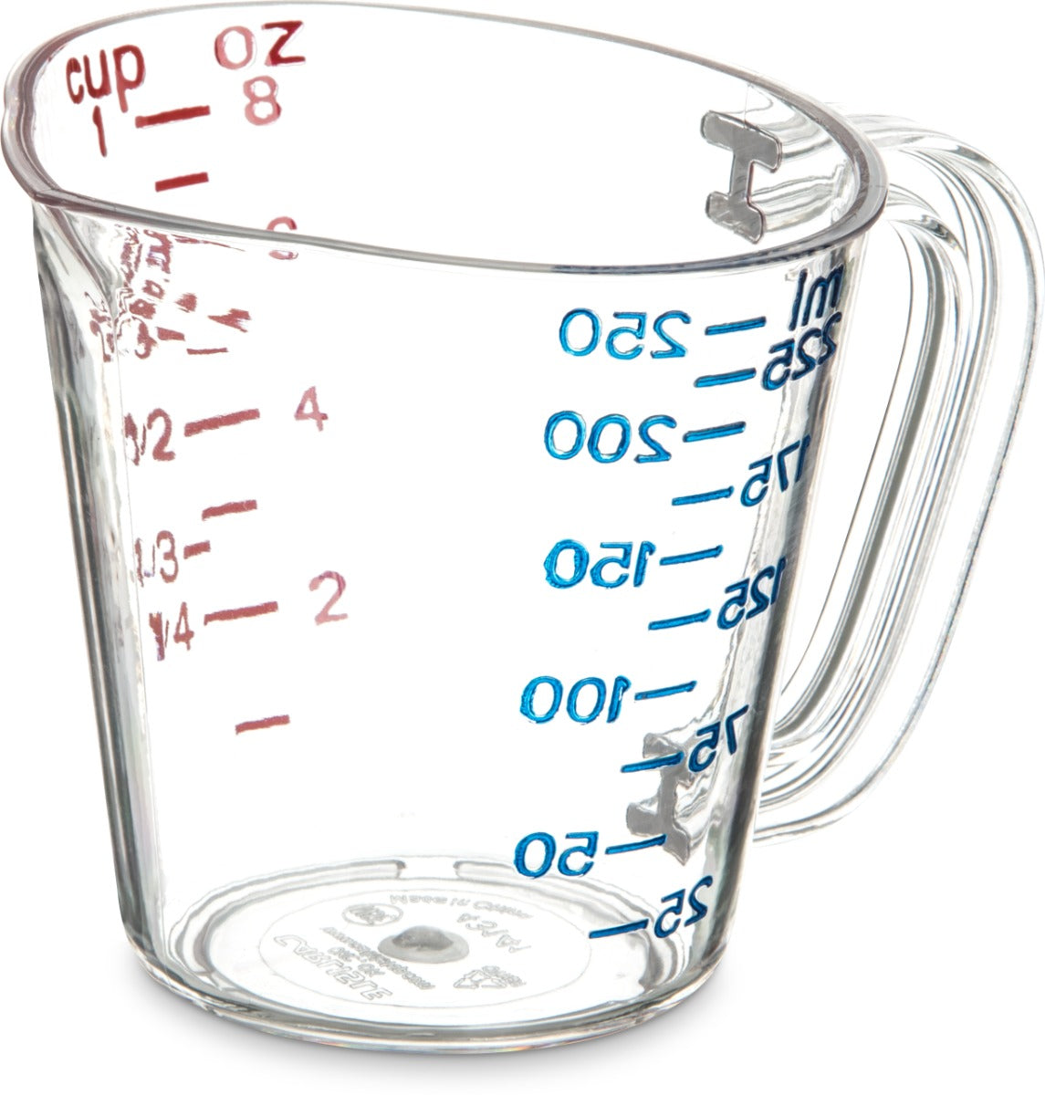 Carlisle 4314107 Carlisle Measuring Cup 8 oz, Clear Plastic , 12ea/cs