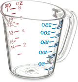 Carlisle 4314107 Carlisle Measuring Cup 8 oz, Clear Plastic , 12ea/cs