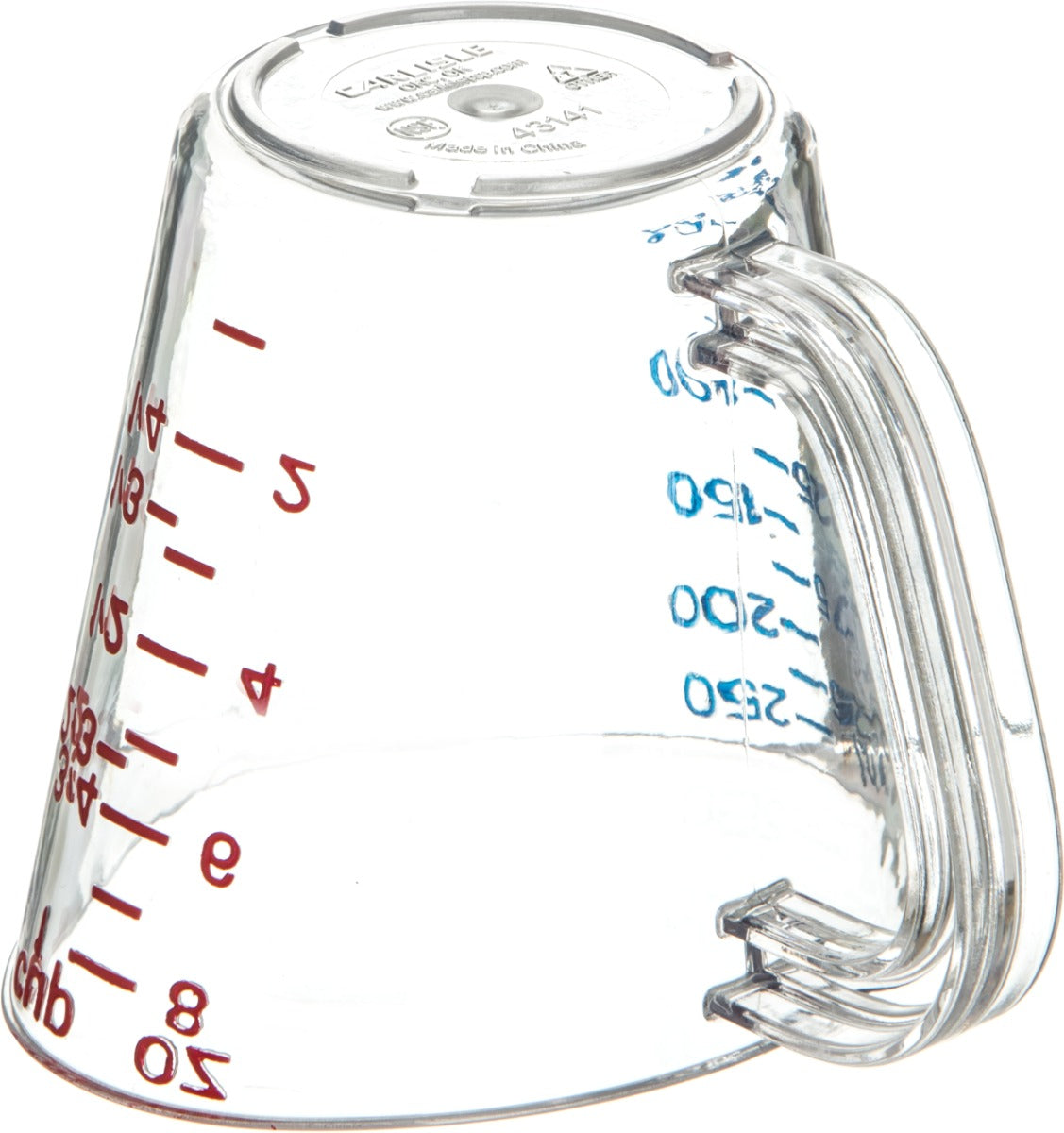 Carlisle 4314107 Carlisle Measuring Cup 8 oz, Clear Plastic , 12ea/cs
