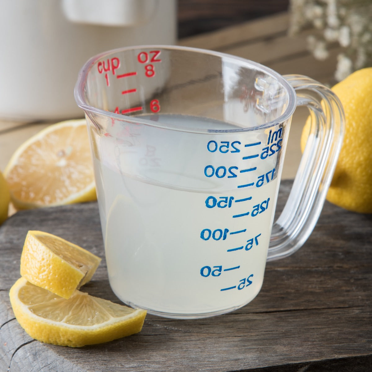 Carlisle 4314107 Carlisle Measuring Cup 8 oz, Clear Plastic , 12ea/cs