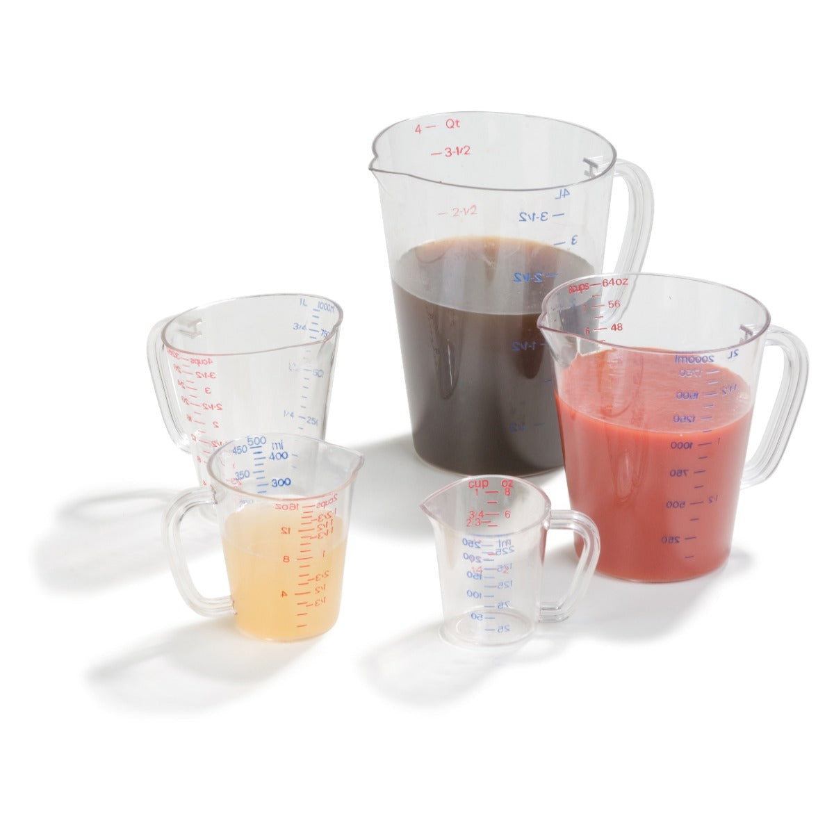 Carlisle 4314207 Polycarbonate Nestable Liquid Measuring Cup with Pour Spout - 2 cups (1 pint) - Clear
