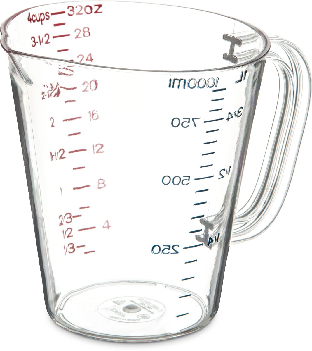 Carlisle 4314307 Carlisle Measuring Cup 32 oz, Clear Plastic