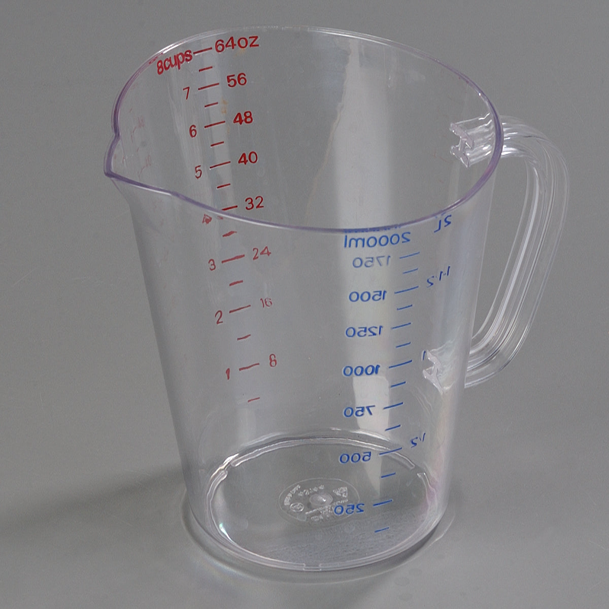 Carlisle 4314407 Carlisle Measuring Cup 64 oz, Clear Plastic