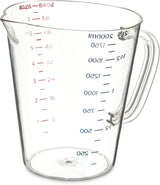 Carlisle 4314407 Carlisle Measuring Cup 64 oz, Clear Plastic
