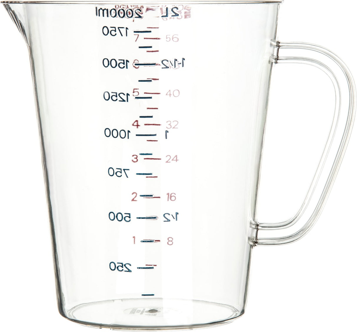 Carlisle 4314407 Carlisle Measuring Cup 64 oz, Clear Plastic