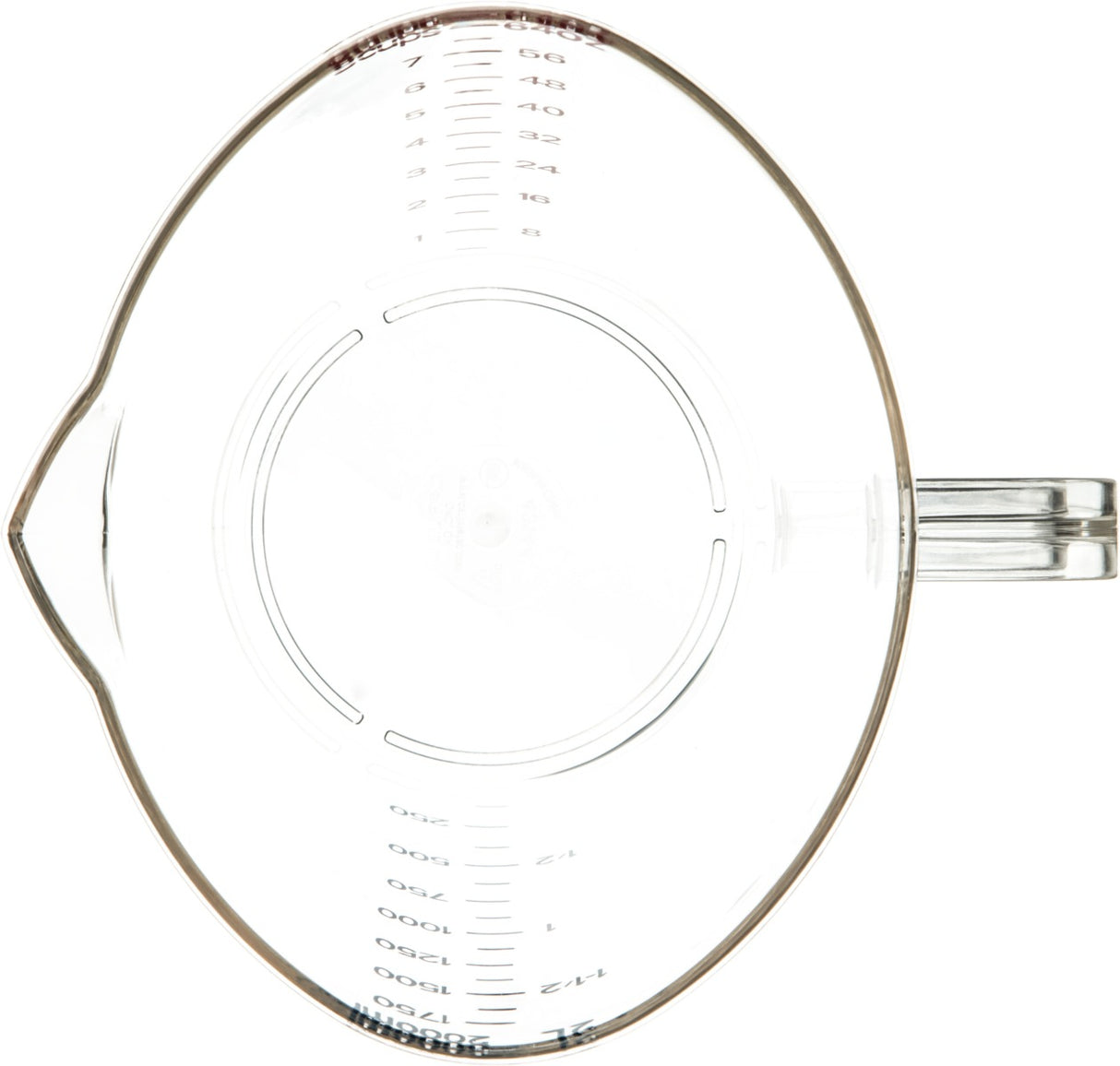 Carlisle 4314407 Carlisle Measuring Cup 64 oz, Clear Plastic
