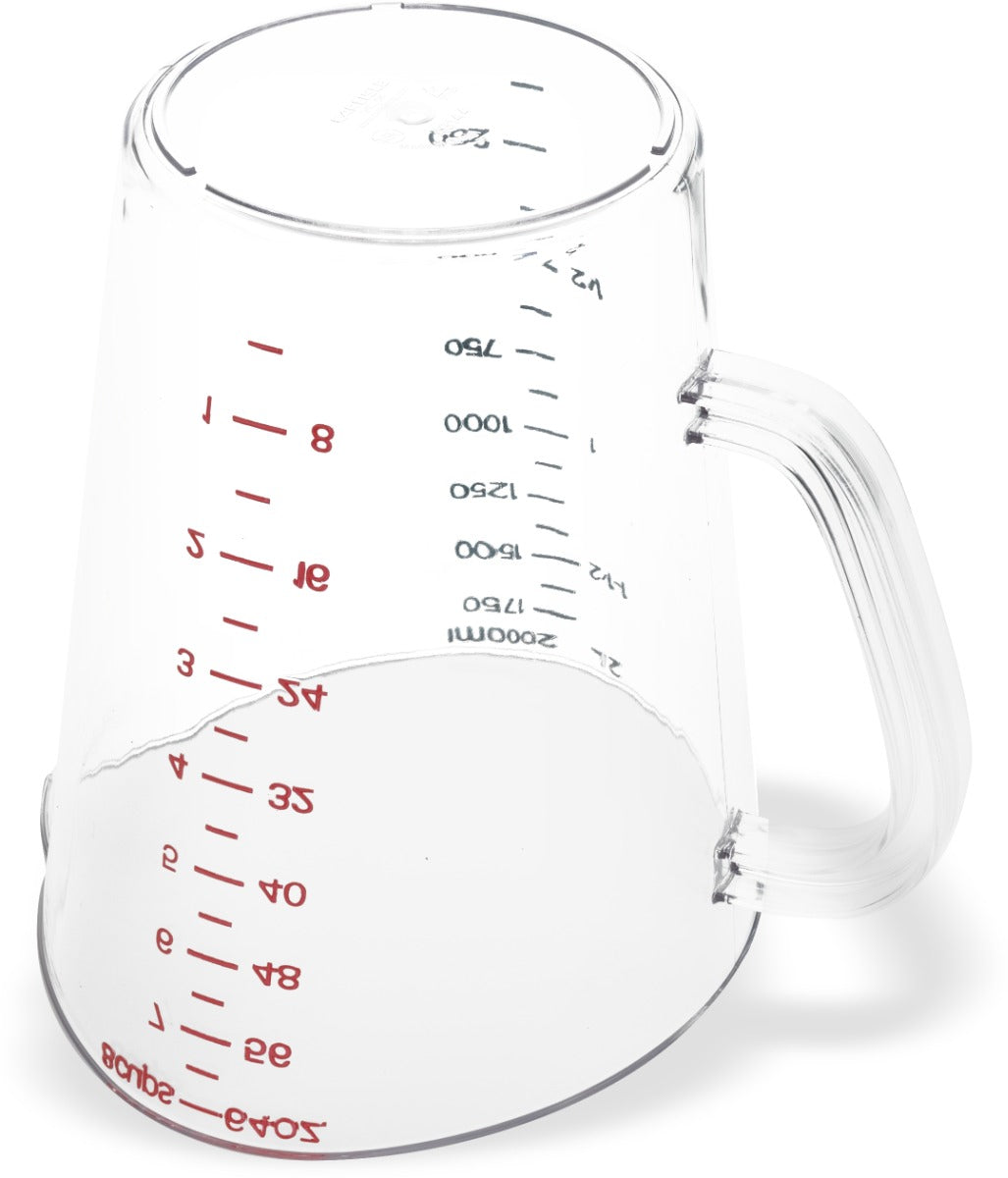 Carlisle 4314407 Carlisle Measuring Cup 64 oz, Clear Plastic