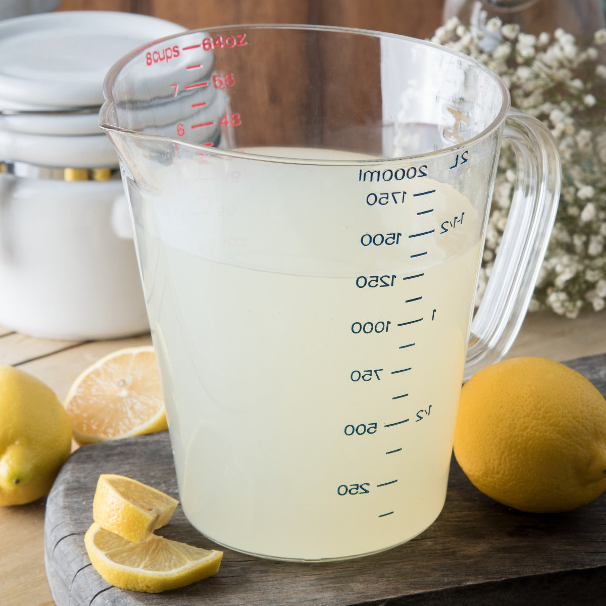 Carlisle 4314407 Carlisle Measuring Cup 64 oz, Clear Plastic