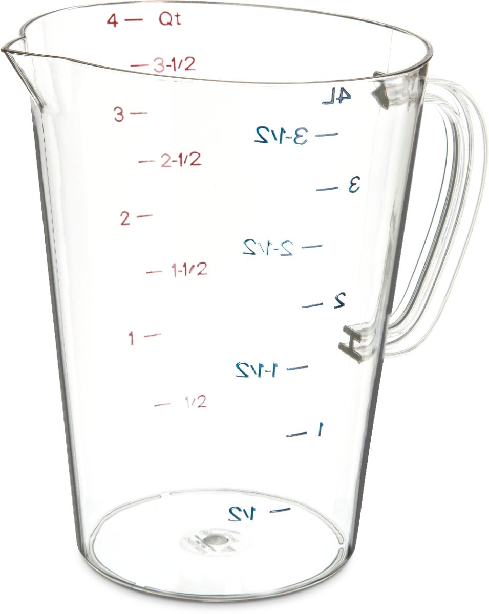 Carlisle 4314507 Carlisle Measuring Cup 128 oz, Clear Plastic
