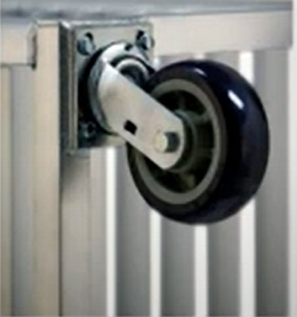 New Age 4339 Lifetime Series Aluminum End Loading Mobile Wide-Angle Bun / Sheet Pan Rack w/ 3" Bottom Load Slides 73"H - 20 pan/capacity