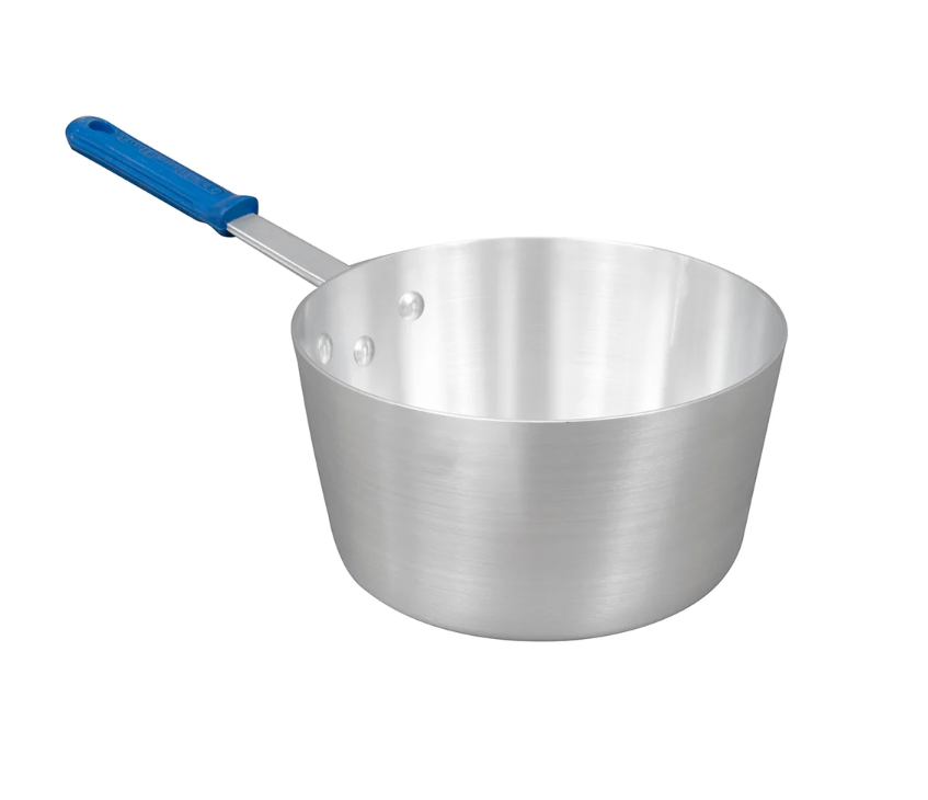 Vollrath 434412 4 1/2 qt Wear-Ever Aluminum Saucepan w/ Solid Silicone Handle - 6ea/Case